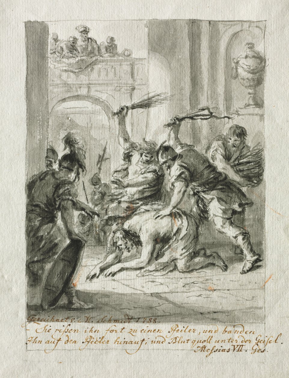 Kırbaçlanma by Martin Johann Schmidt