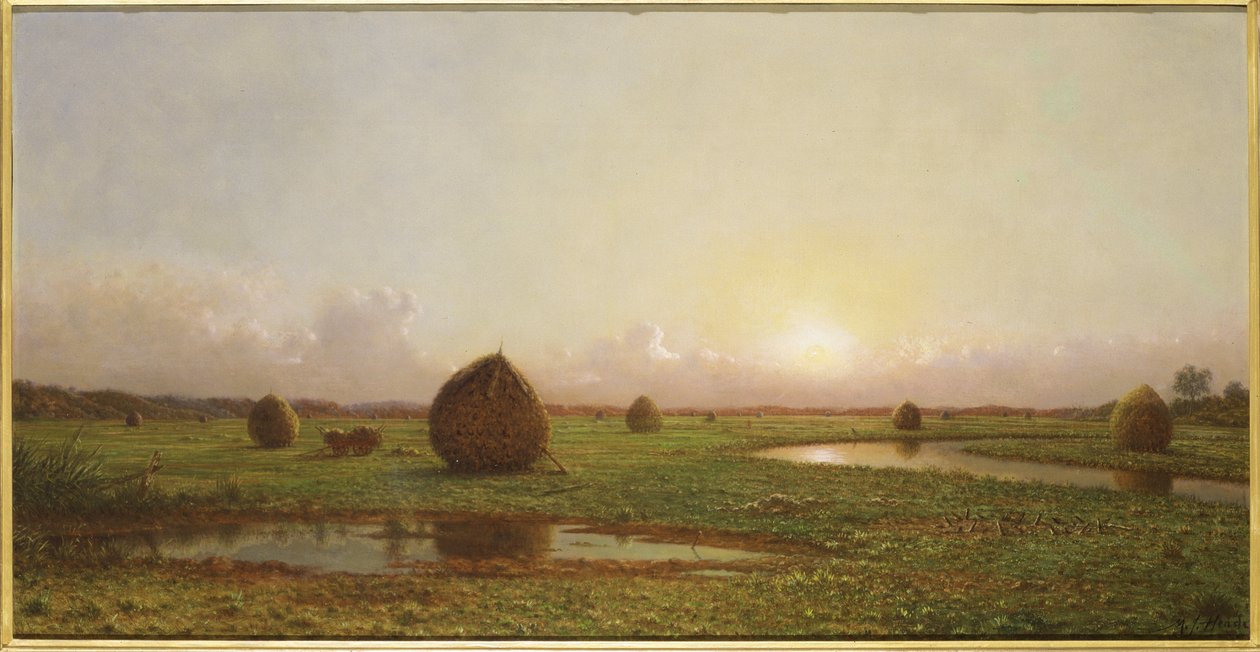 Saman yığınları, c.1876-88 by Martin Johnson Heade