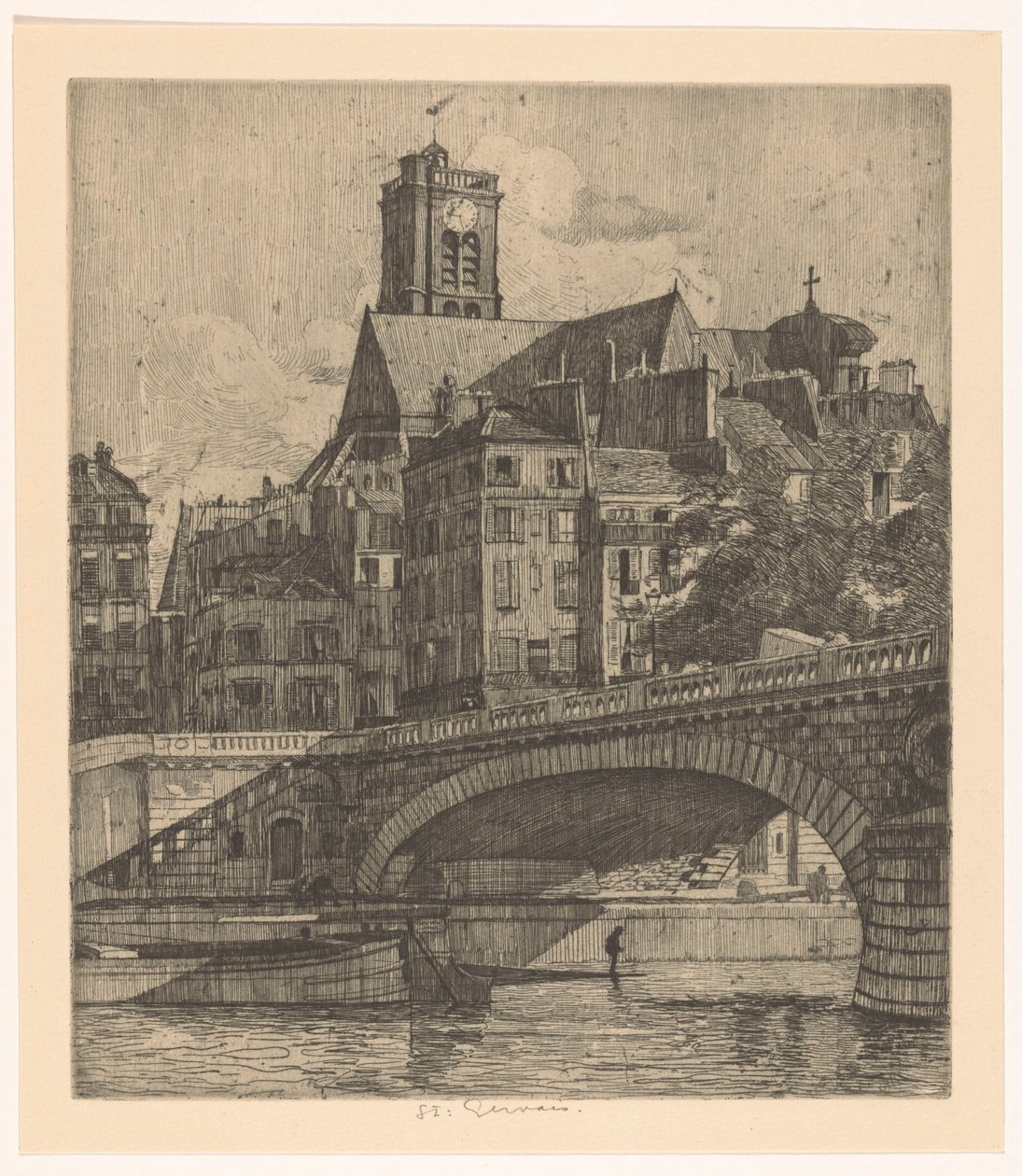 Paris'teki Saint-Gervais'in görünümü by Martin Monnickendam