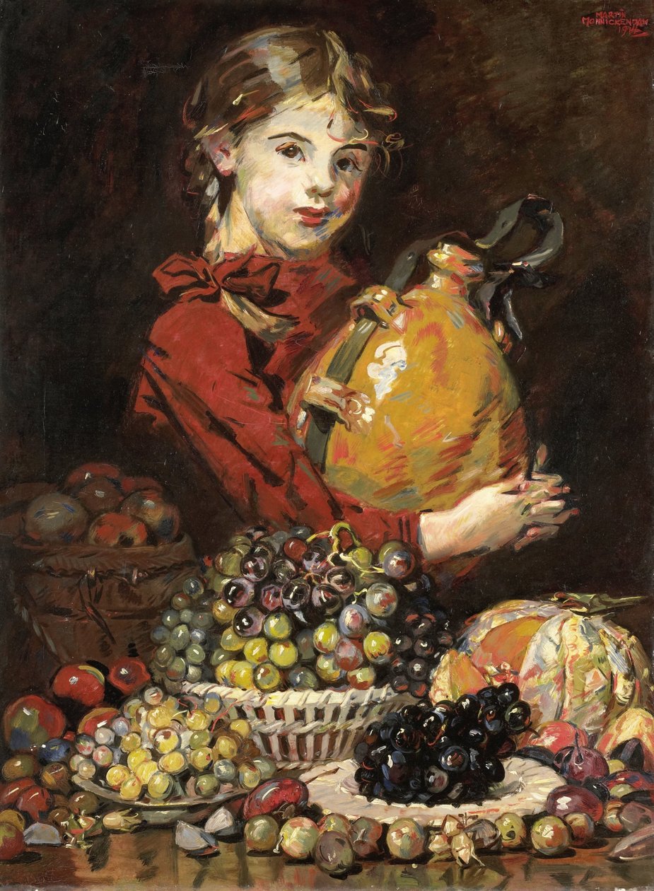 Ressamın kızı Monarosa, meyve satıcısı olarak by Martin Monnickendam