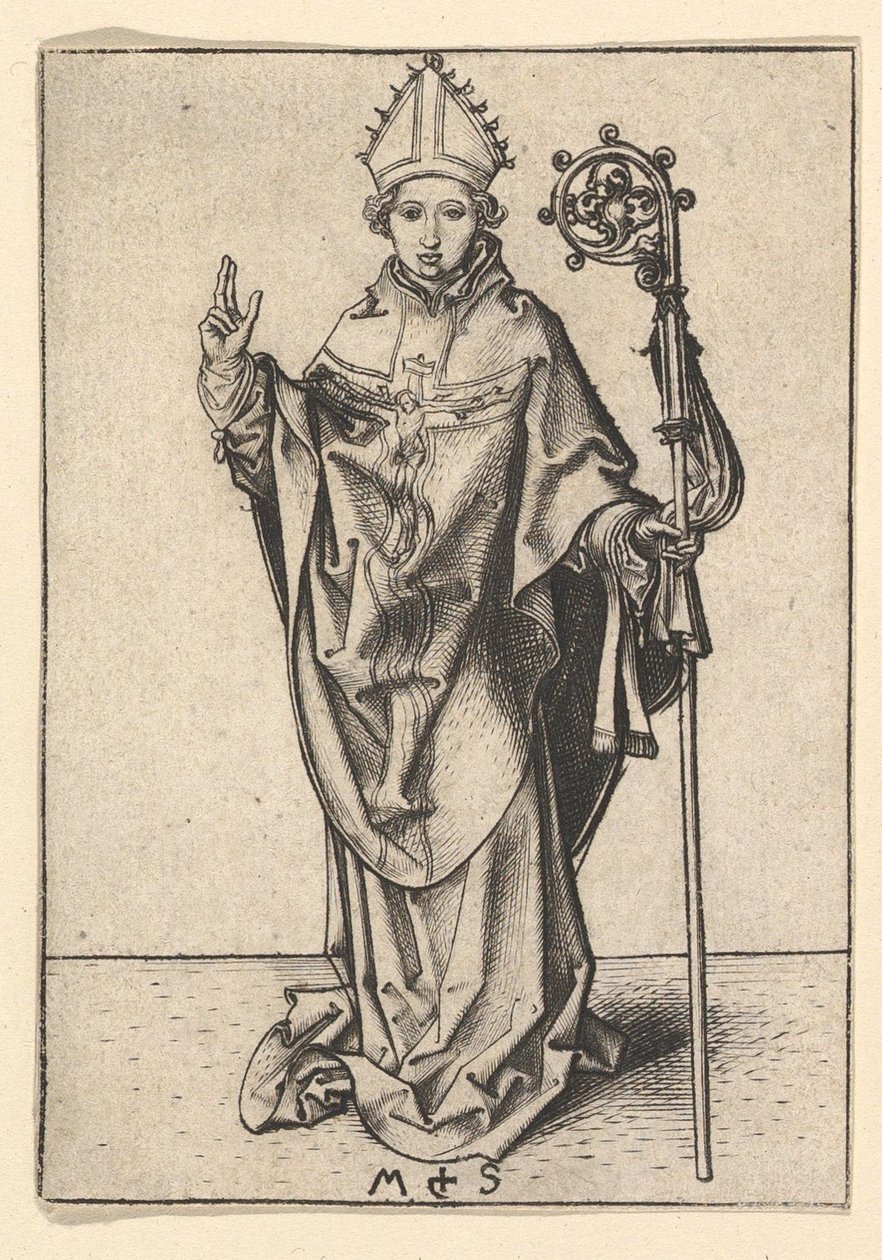 Piskopos Aziz, yaklaşık 1435-1491. by Martin Schongauer