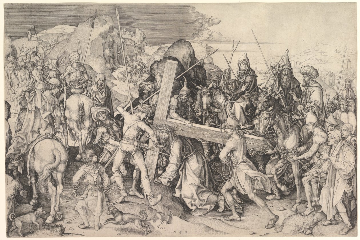 Haç Taşıyan İsa, c.1475-80 (gravür) by Martin Schongauer