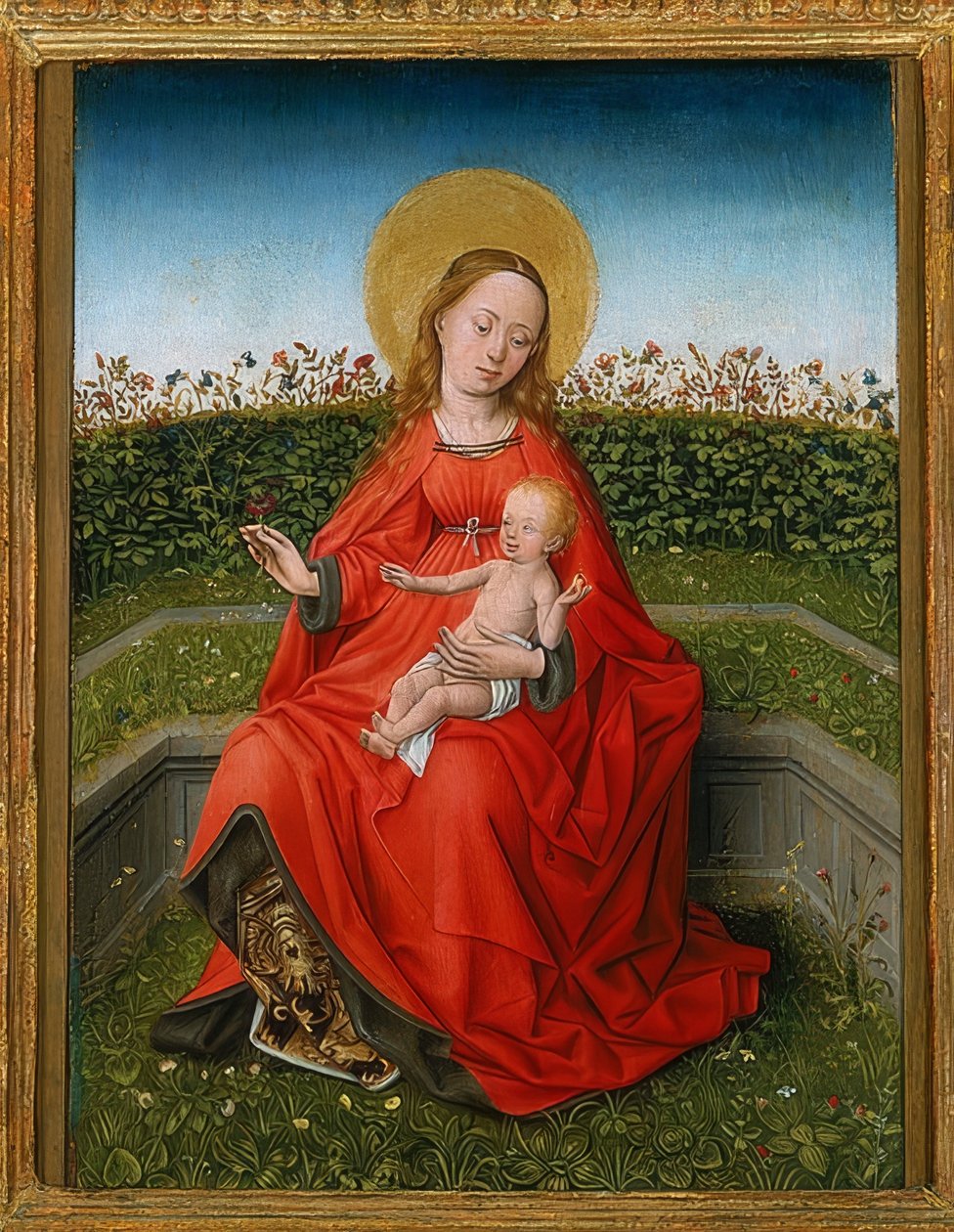 Madonna gül bahçesinde by Martin Schongauer