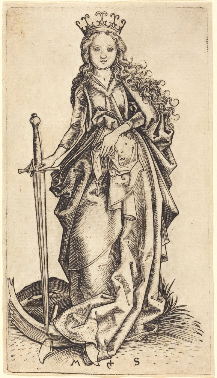 İskenderiye Aziz Catherine by Martin Schongauer
