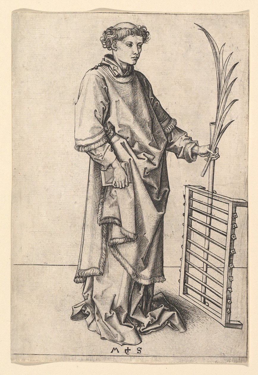 Aziz Lawrence, yaklaşık 1435-1491. by Martin Schongauer