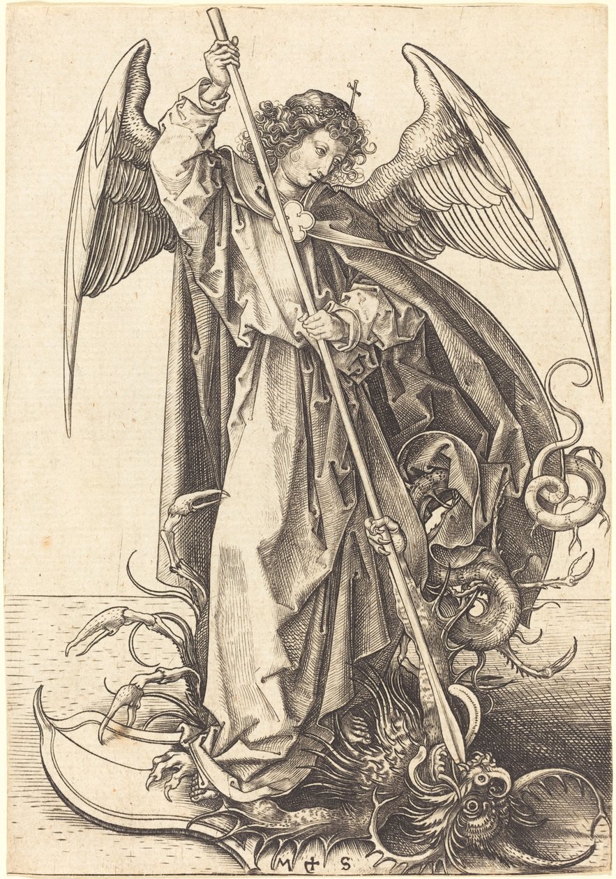 Ejderhayı Öldüren Aziz Michael by Martin Schongauer