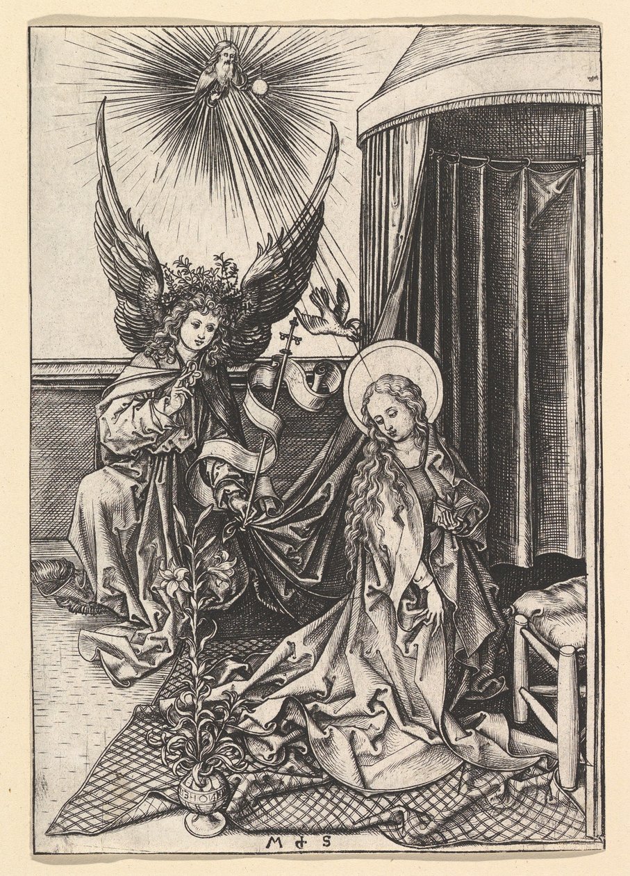 Müjde, ca. 1435-1491. by Martin Schongauer