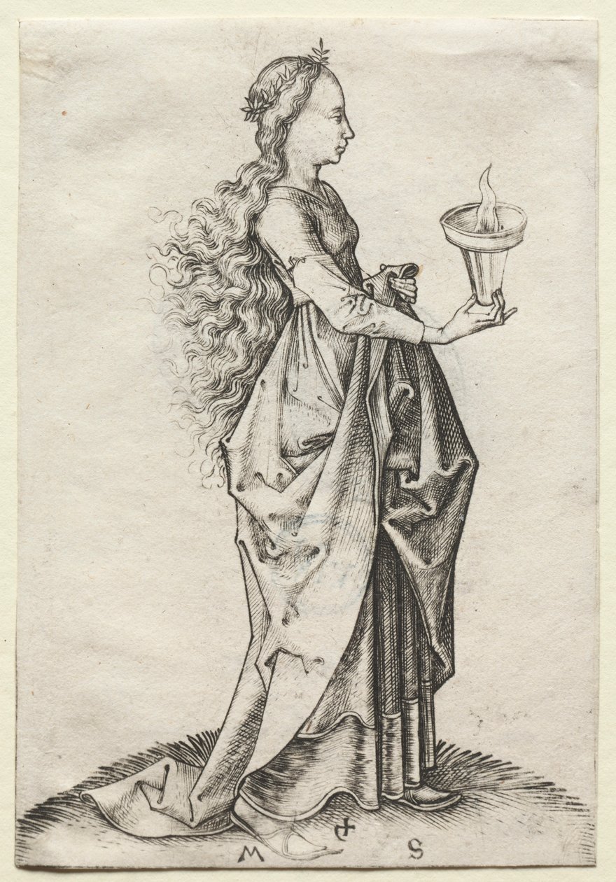 Beşinci Bilge Bakire. by Martin Schongauer