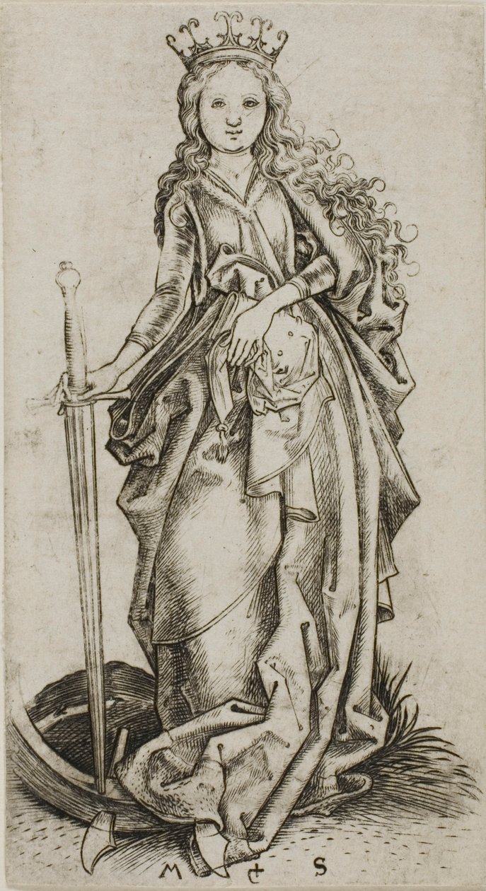 Küçük Aziz Catherine by Martin Schongauer