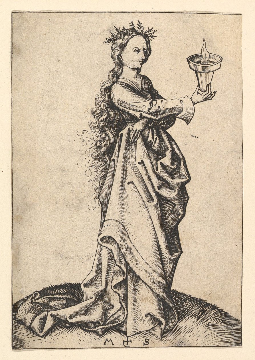 Üçüncü Bilge Bakire, M.Ö. 1435-1491. by Martin Schongauer