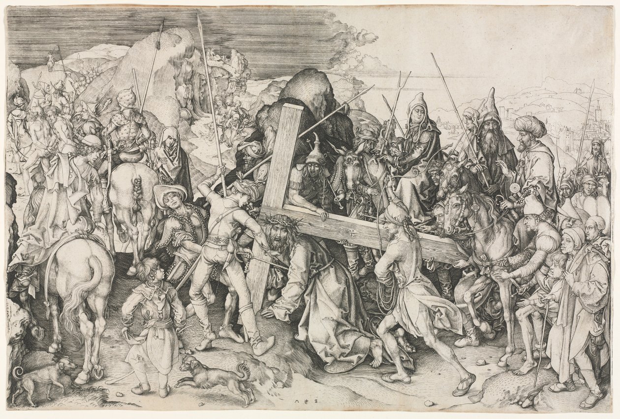 Haç yatağı. by Martin Schongauer