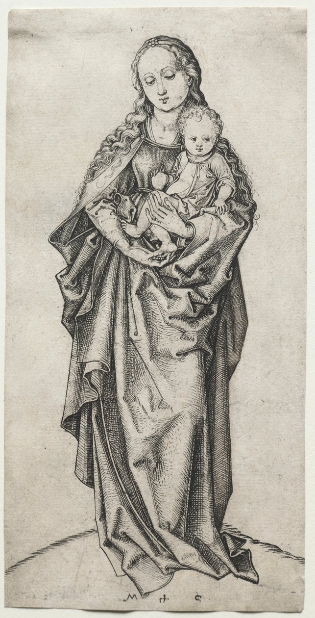 Bakire ve Çocuk. by Martin Schongauer