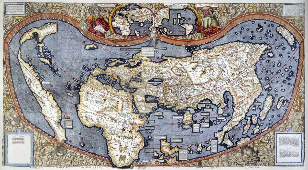 Dünya haritası by Martin Waldseemuller