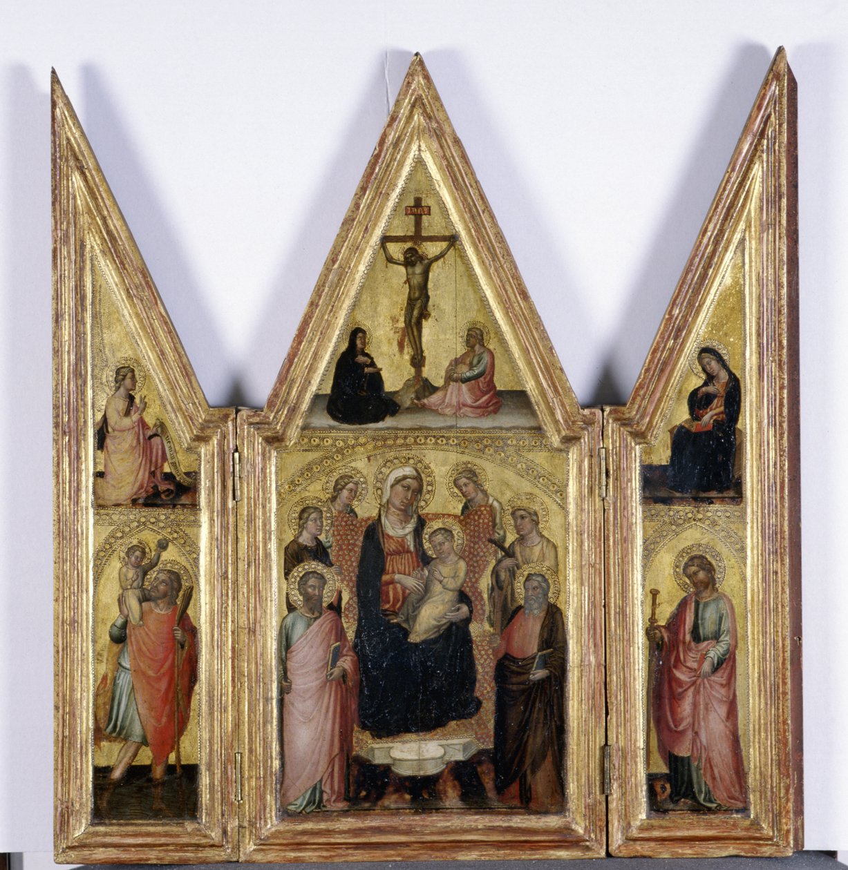 Madonna ve Çocuk ile Üç Parçalı, c.1400 (ahşap üzerine tempera) by Martino de Bartolomeo