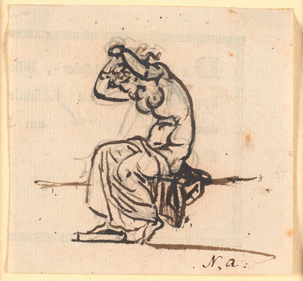 El yazısıyla yazılmış notlar 1848 ile Almanak by Martinus Rørbye