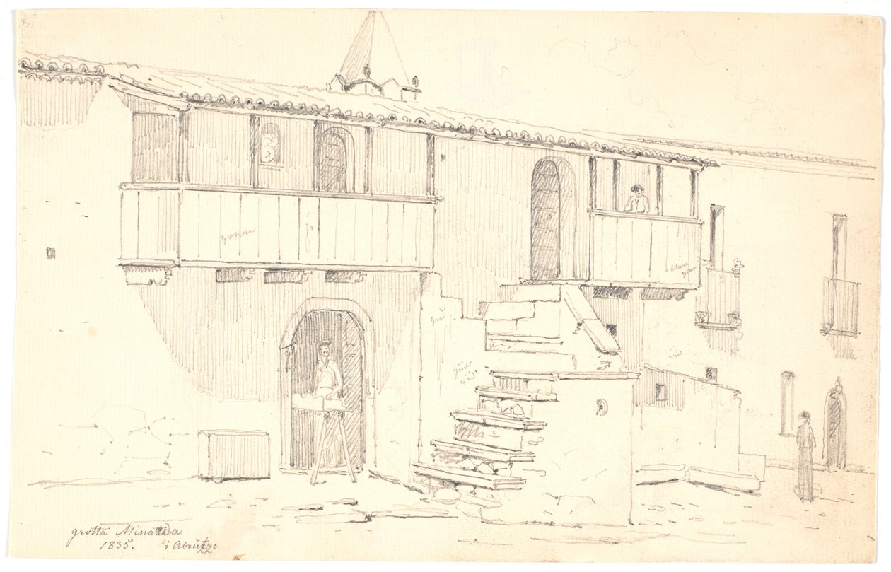 Gade i Grotta Minarda ve Abruzzo by Martinus Rørbye