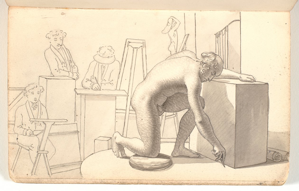 Modele göre çizen sanatçılar by Martinus Rørbye