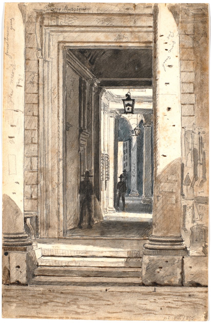 Palazzo Massimo tüm Colonne. Roma 1835 by Martinus Rørbye