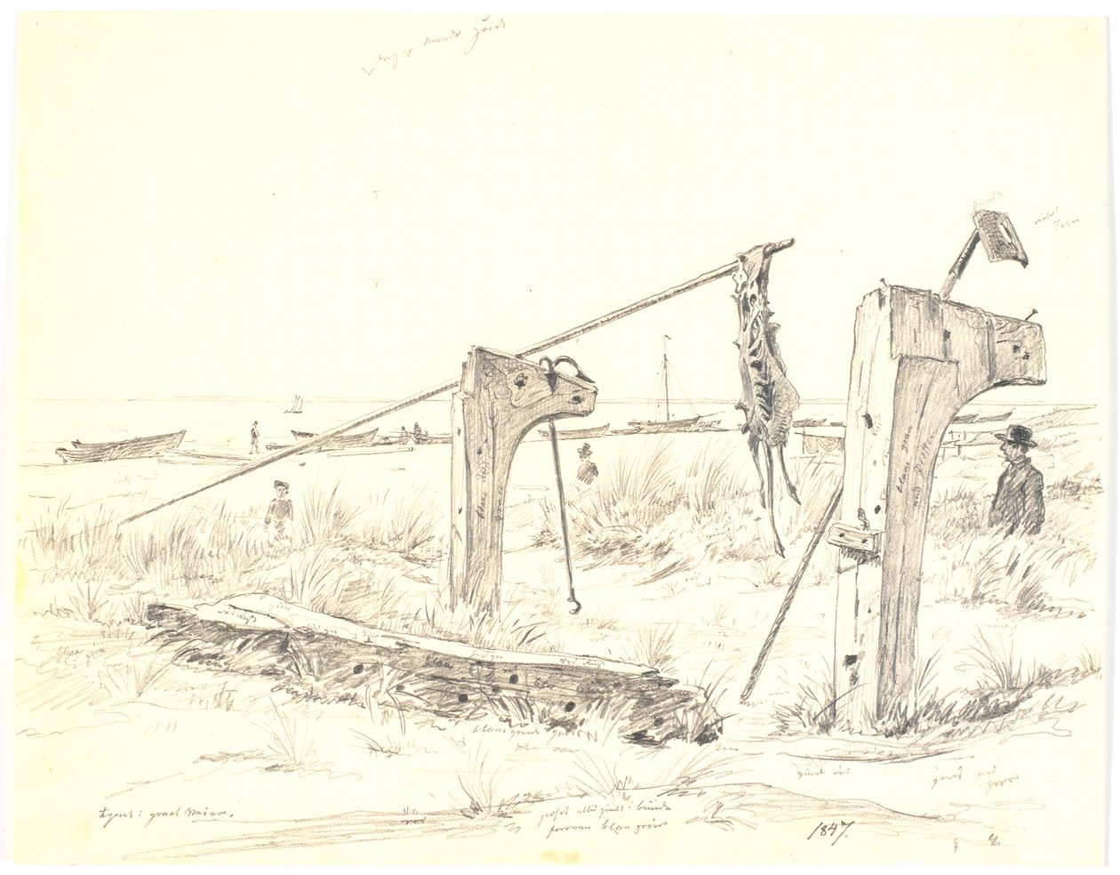 Tekne bağlama ile plaj partisi, Skagen by Martinus Rørbye