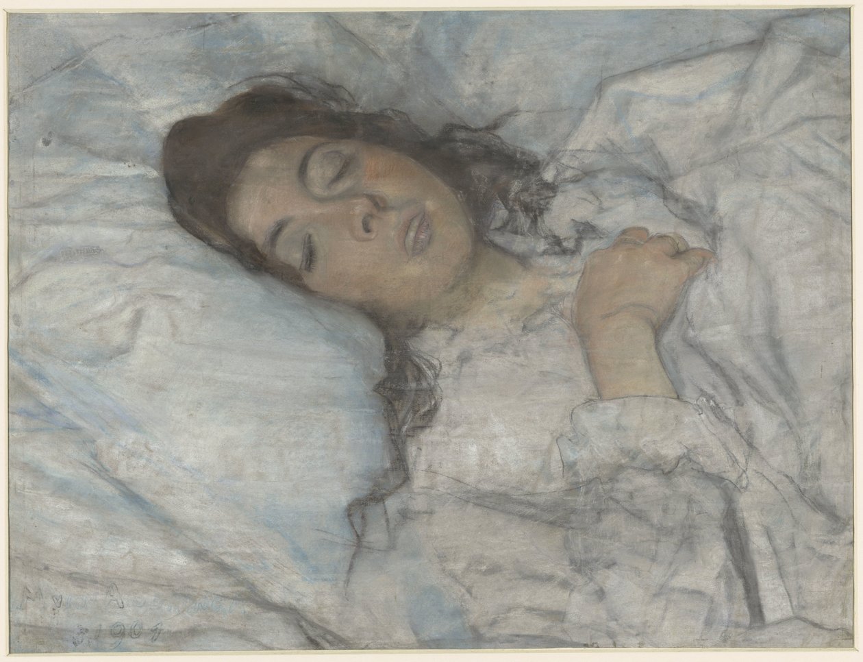 uyuyan kadın by Martinus van Andringa (signed by artist)
