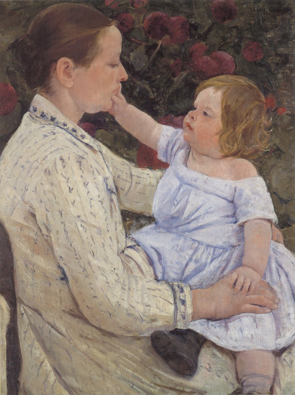 The Childs Caressn by Mary Cassatt