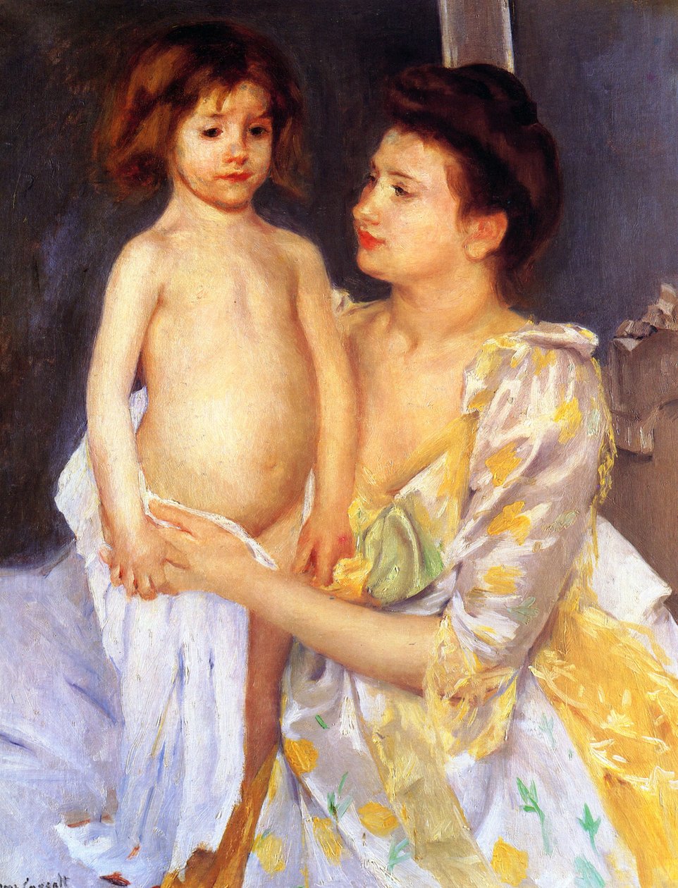 Jules Annesi Tarafından Kurutuluyor by Mary Cassatt