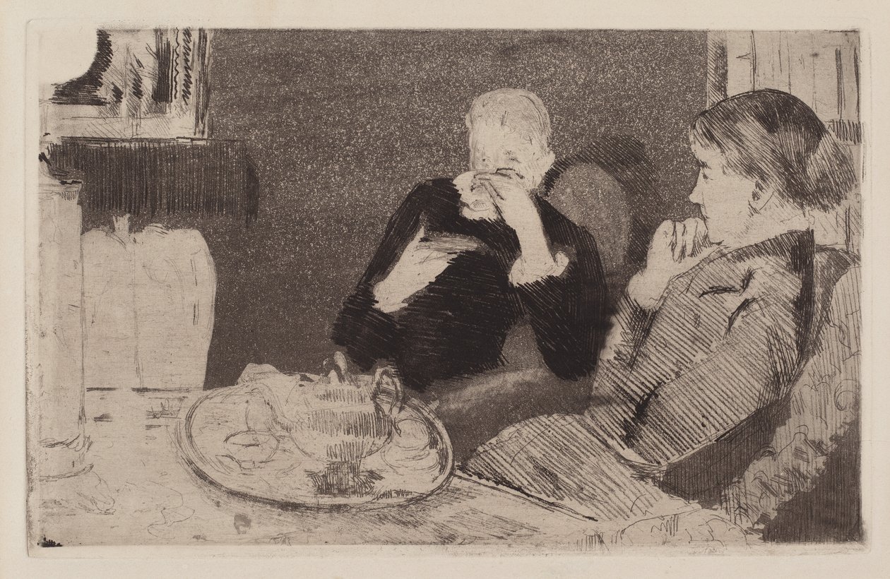 Lydia ve Annesi? Çayda by Mary Cassatt