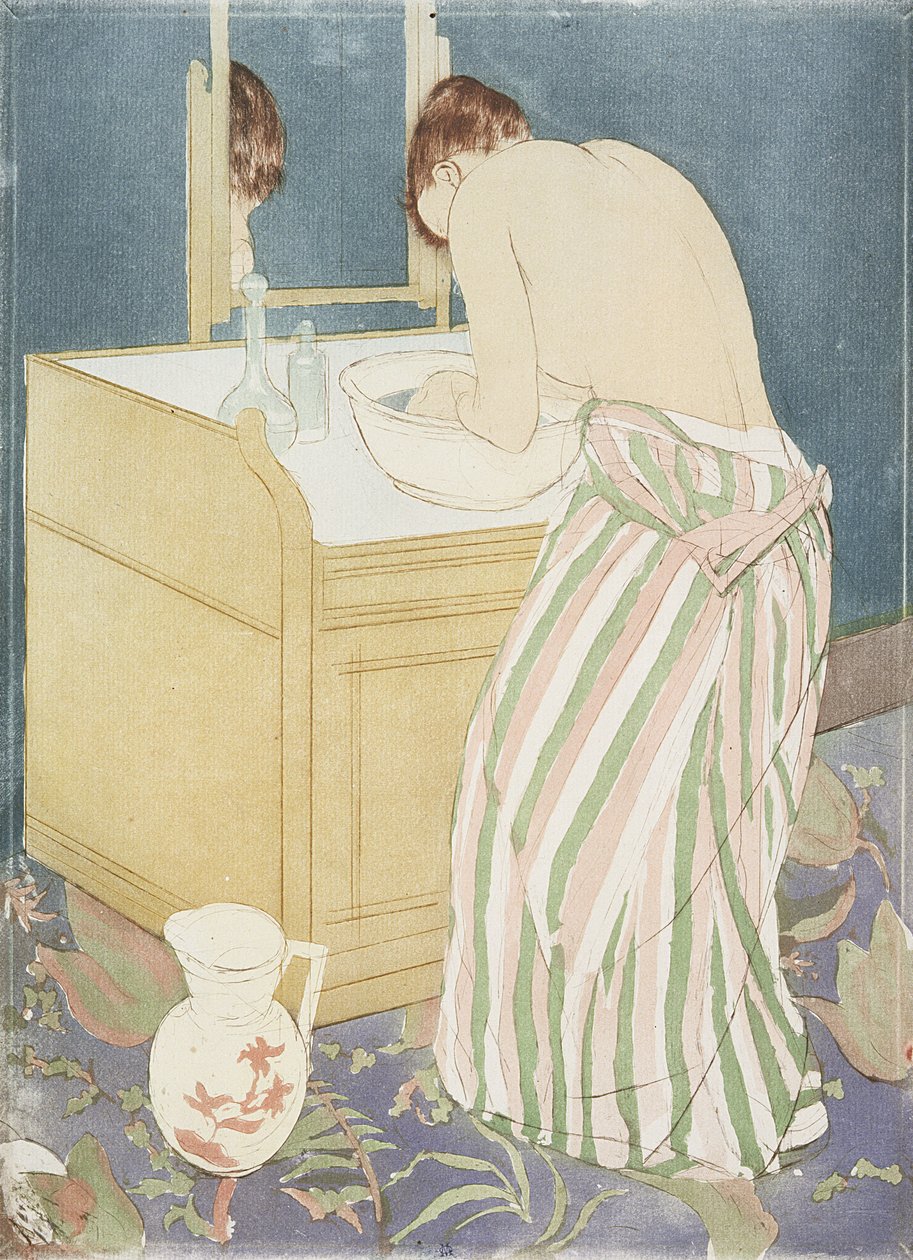 La Toilette, c.1891 (kağıt üzerinde kuru nokta ve aquatint) by Mary Cassatt