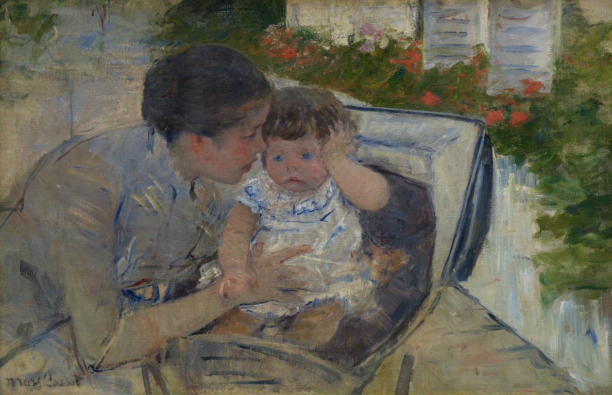 Susan Bebeği Rahatlatıyor, c.1881 by Mary Cassatt
