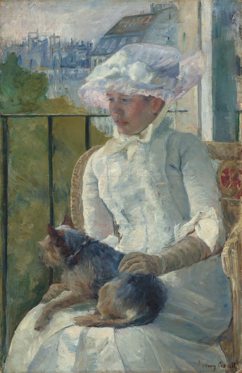 Penceredeki Genç Kız, c.1883-84 by Mary Cassatt
