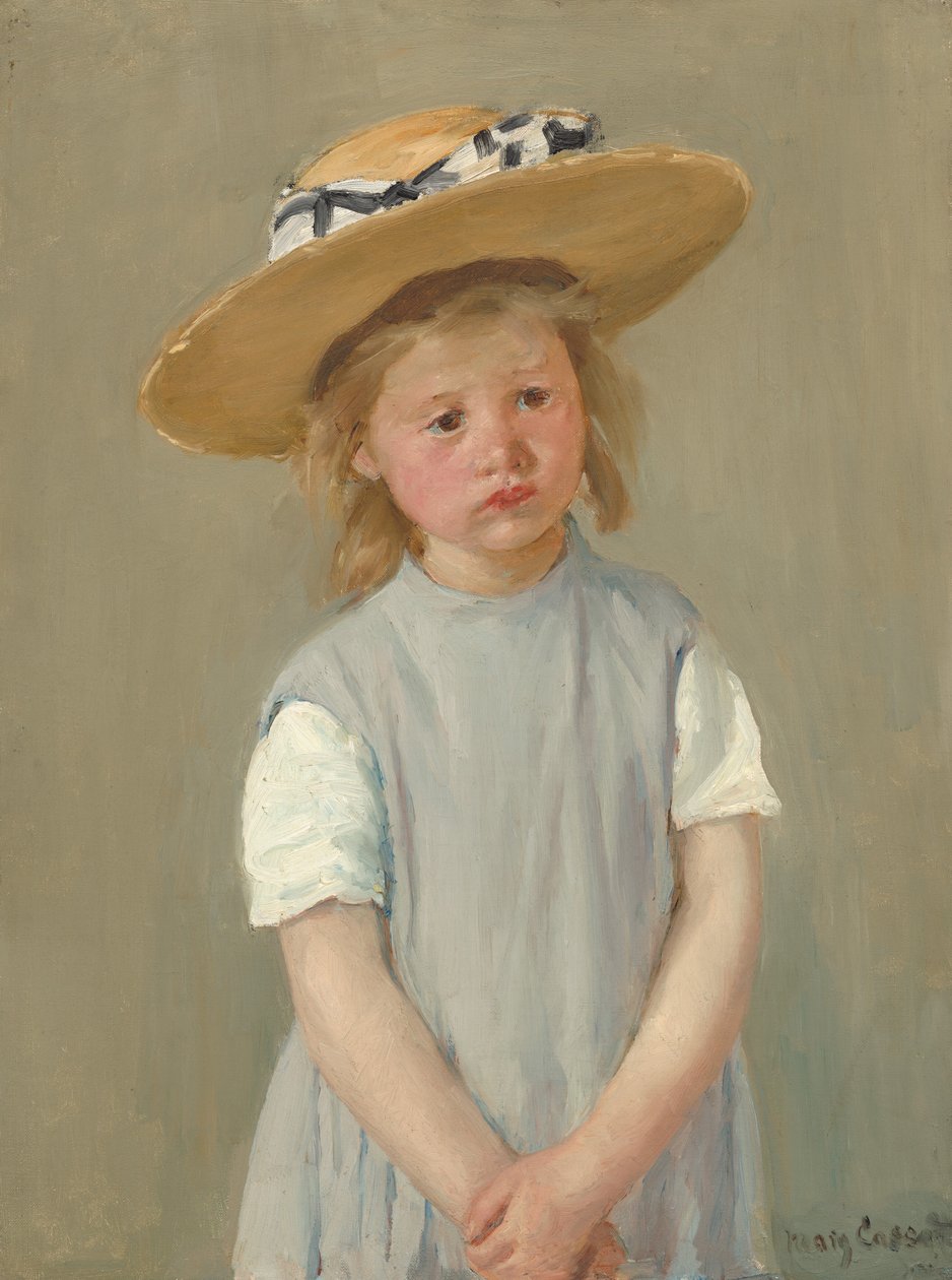 Hasır Şapkalı Çocuk, c. 1886. by Mary Cassatt