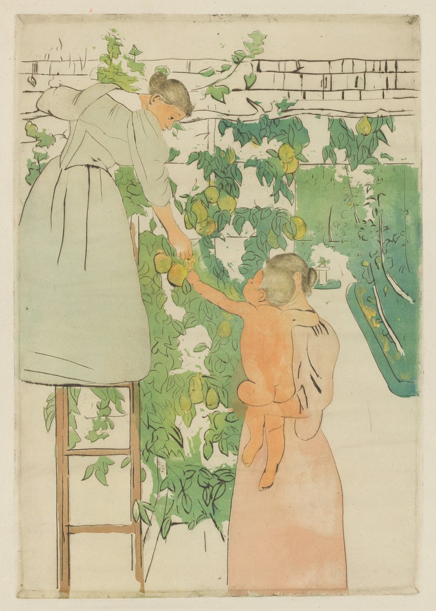 Meyve Toplama, c. 1893. by Mary Cassatt