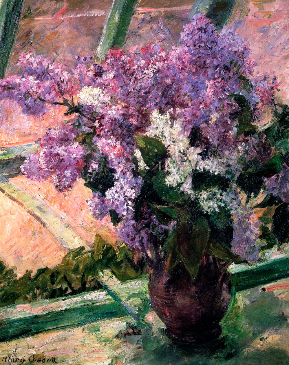 Penceredeki Leylaklar, c1880. by Mary Cassatt