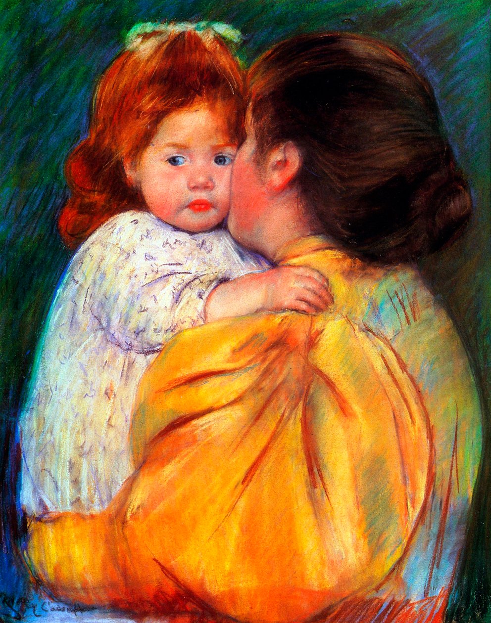 Anne Öpücüğü, 1896. by Mary Cassatt