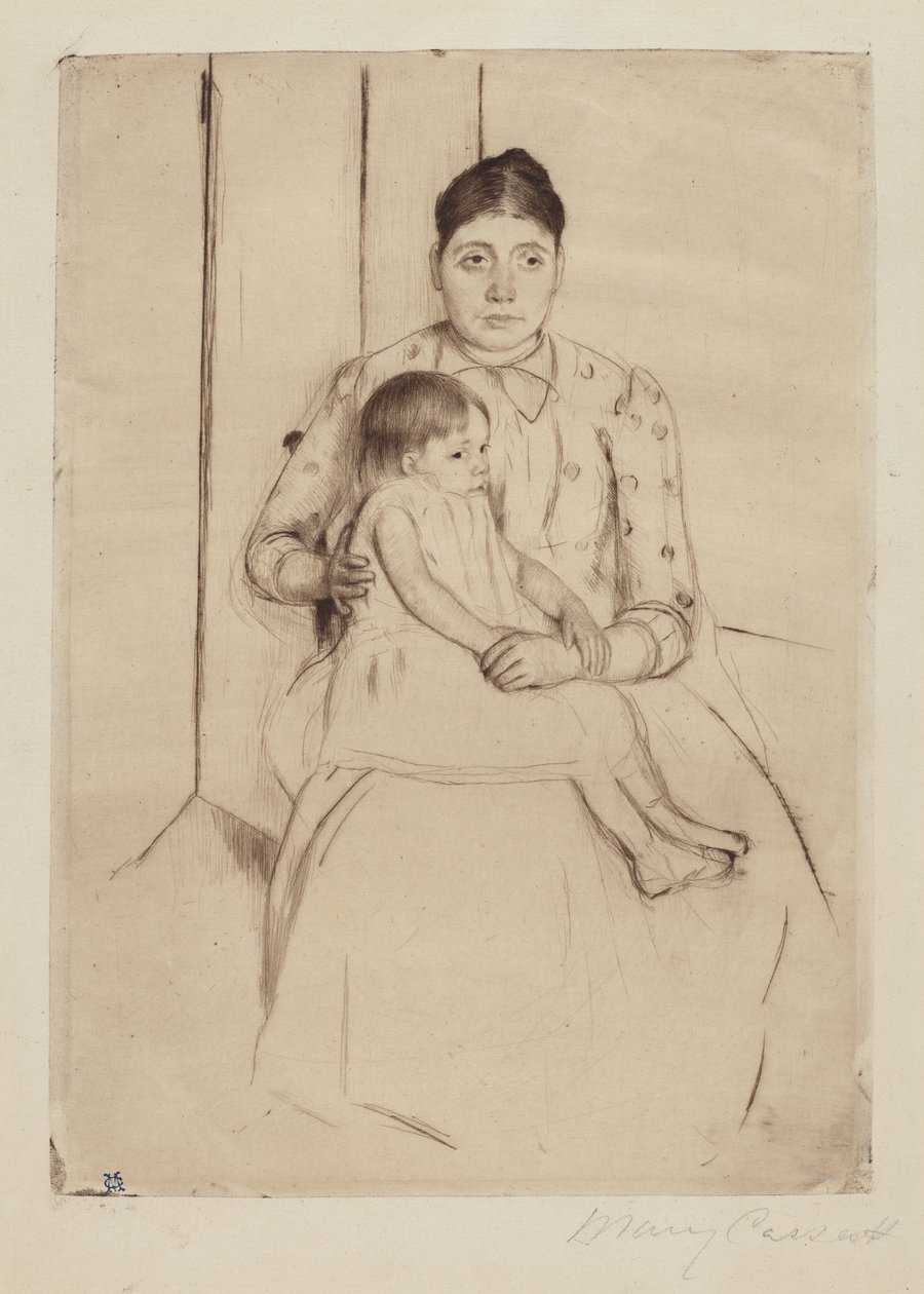 Dinlenme, ç. 1890. by Mary Cassatt