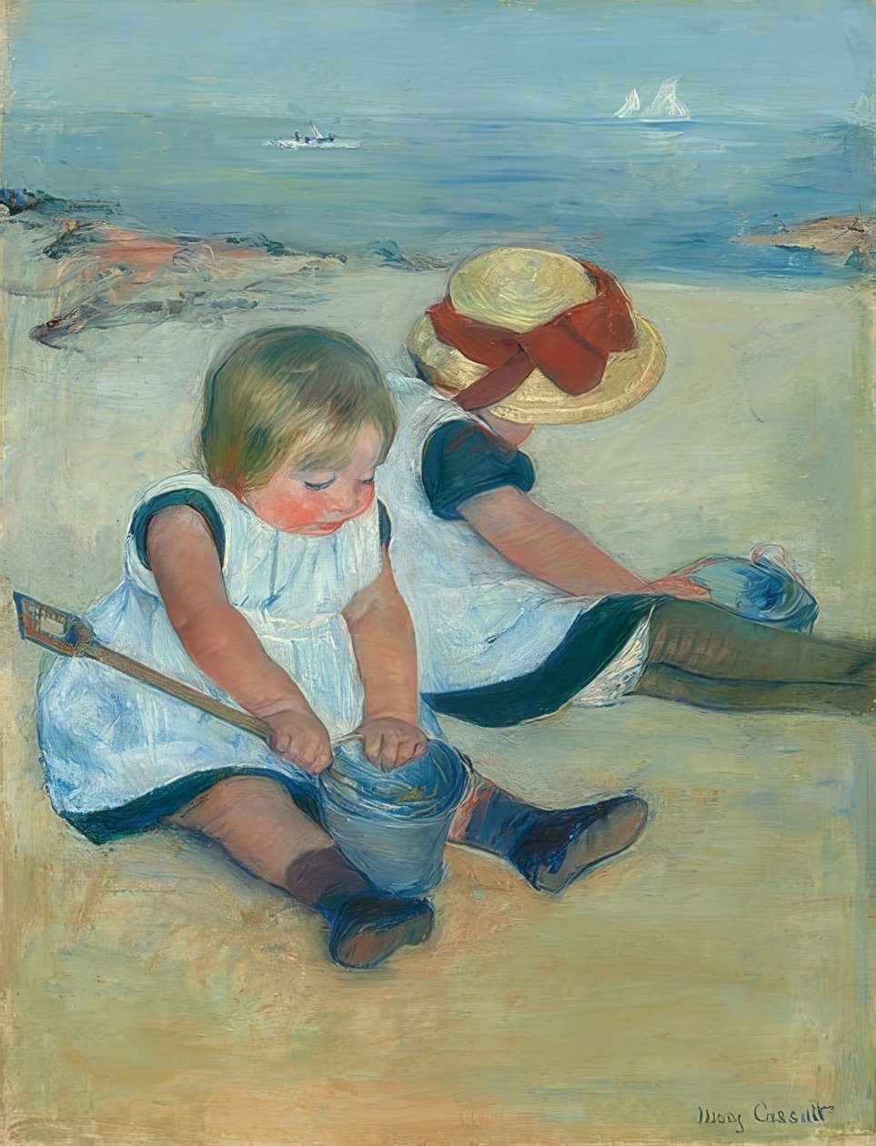 Sahilde oynayan çocuklar. 1884 by Mary Cassatt
