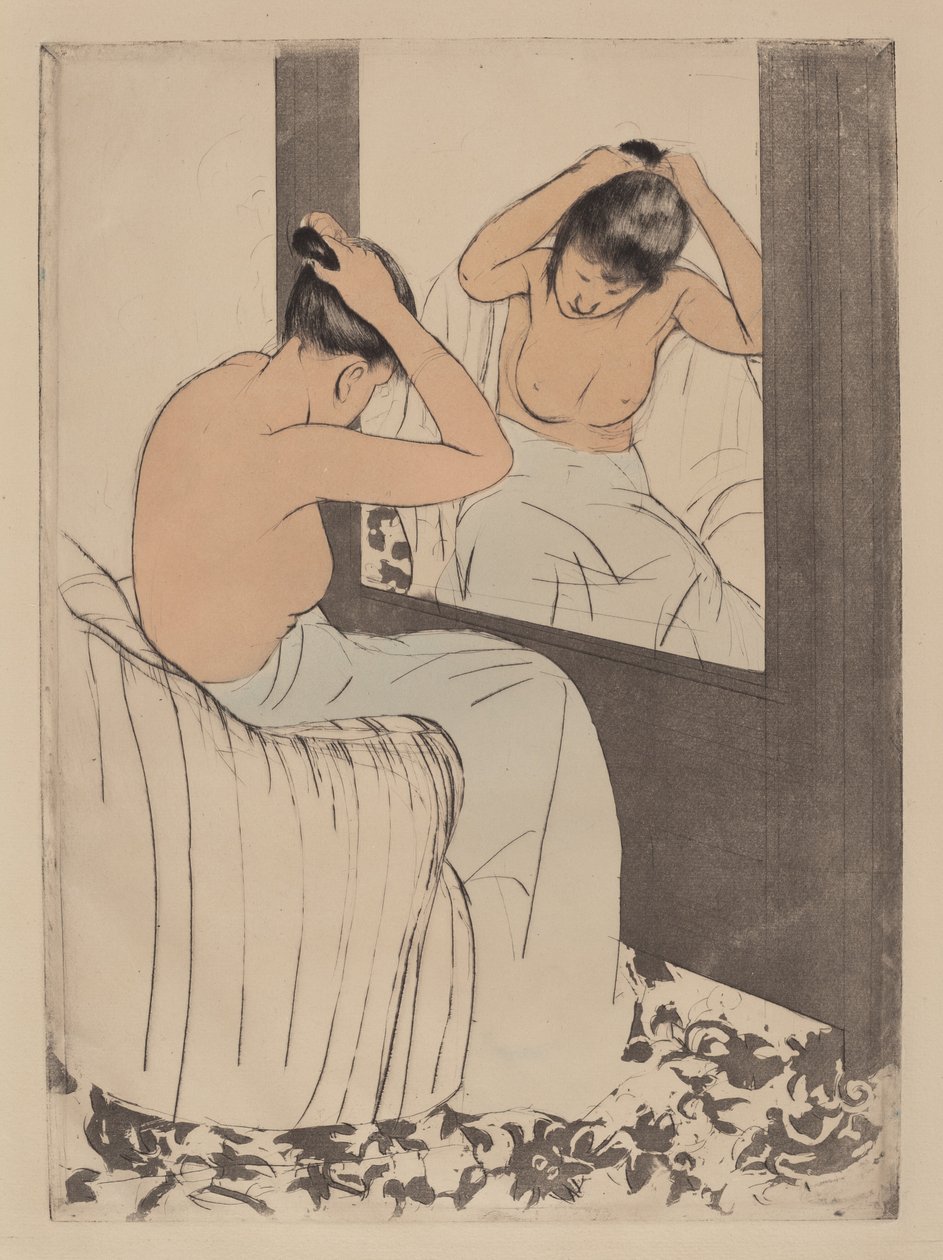 Kuaför, 1890-1891. by Mary Cassatt
