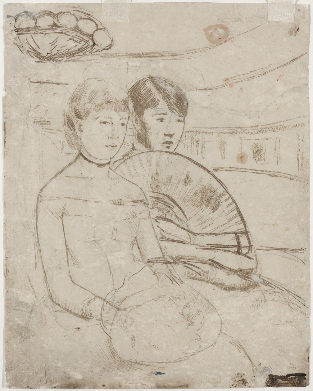 Loge [verso], 1882. by Mary Cassatt