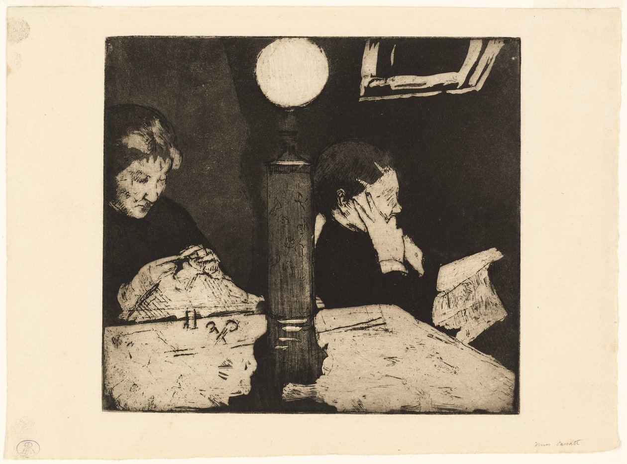 Lambanın Altında, c.1882 by Mary Cassatt