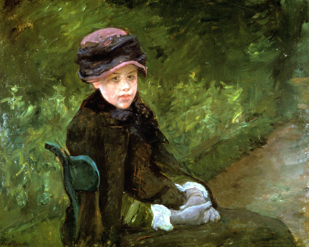 Parktaki Genç Hanım, c1880 by Mary Cassatt