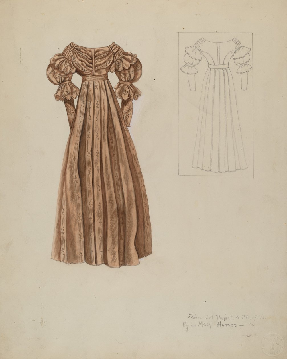 Elbise, ç. 1937. by Mary E Humes