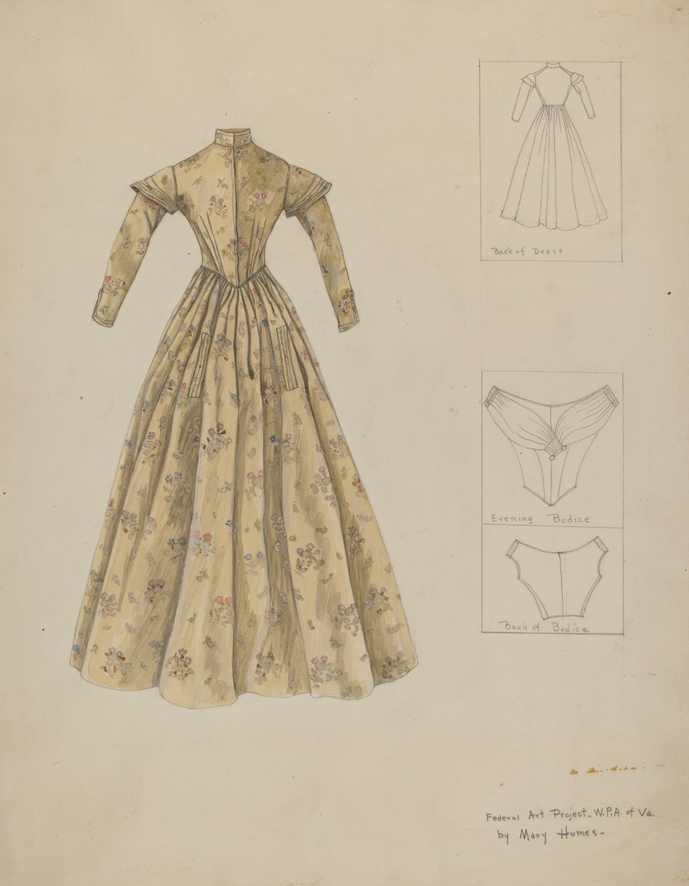 Elbise, ç. 1937. by Mary E Humes