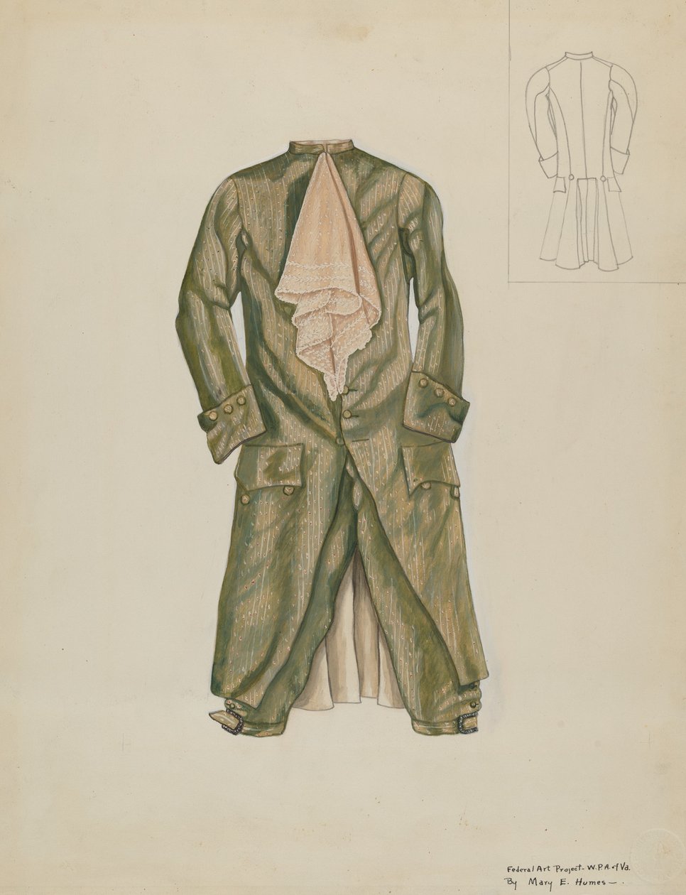 Erkek Takım Elbise, c. 1937. by Mary E Humes