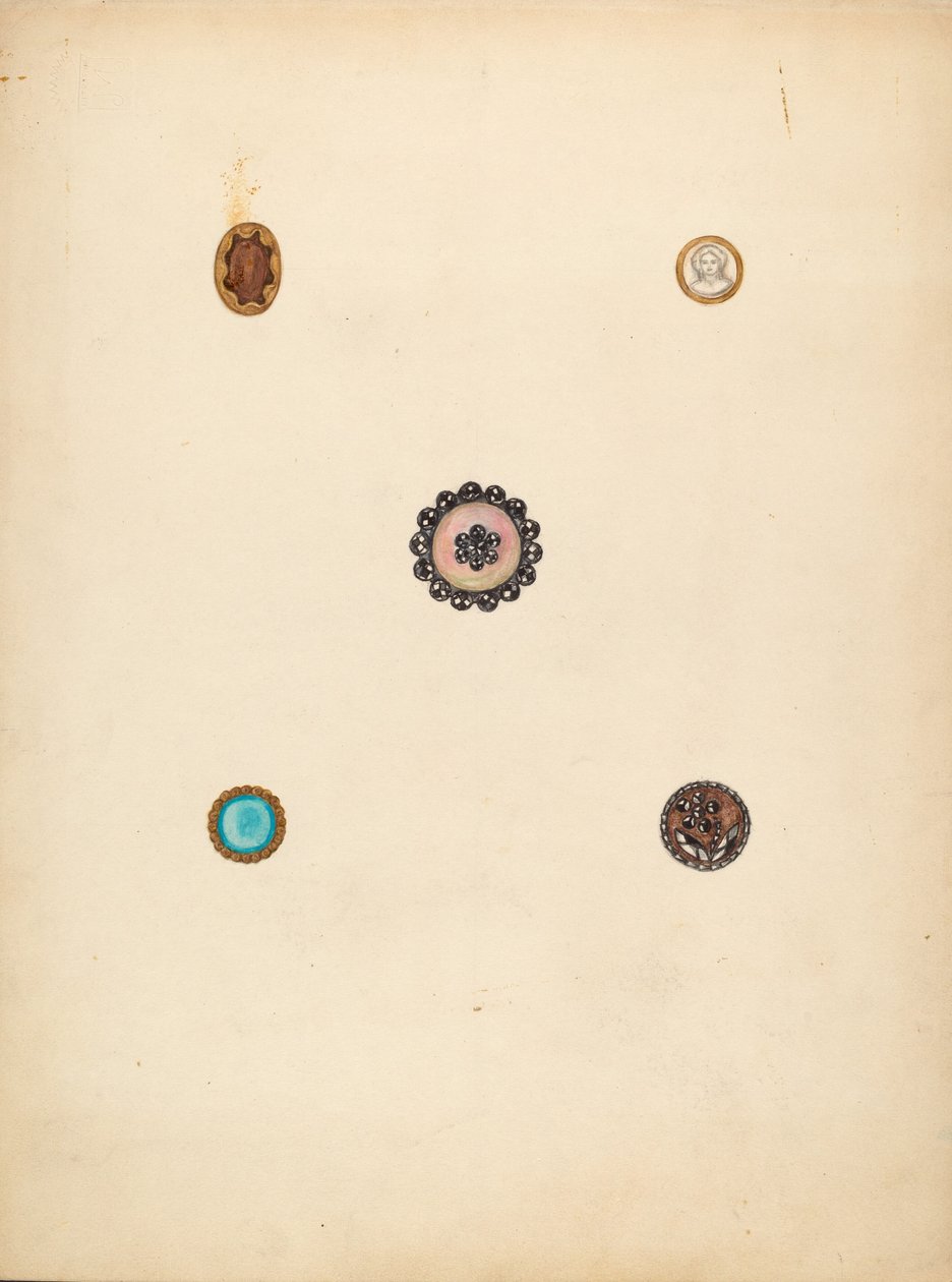 Düğmeler, ç. 1940. by Mary Fitzgerald