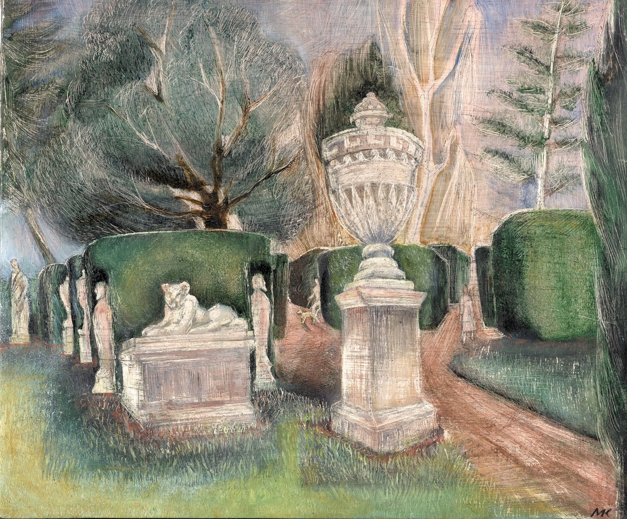 Chiswick Evi: Heykeller, 2002 (gemide yağ) by Mary Kuper