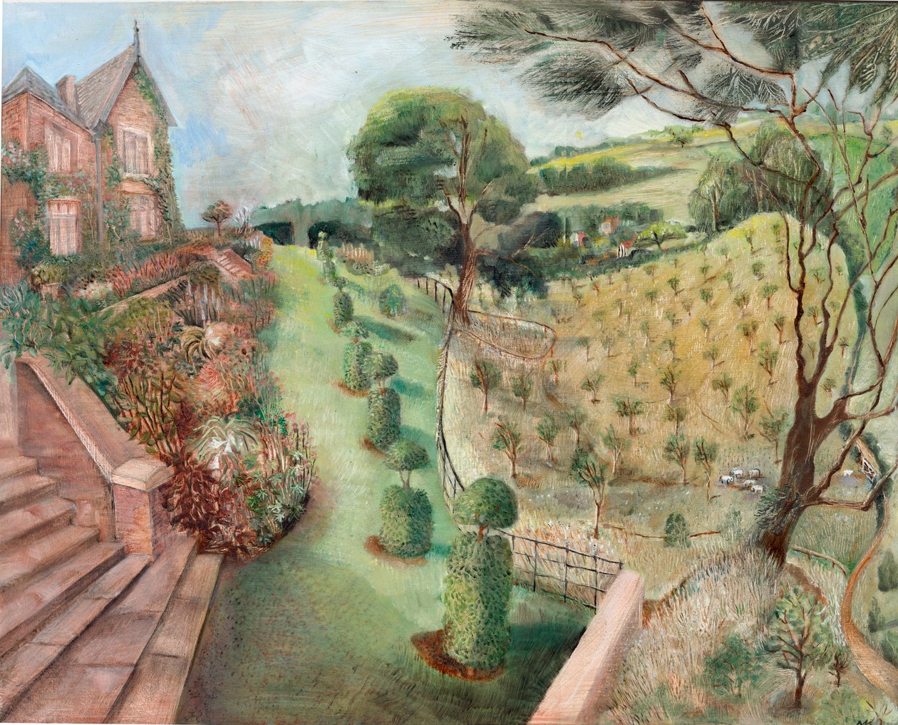 Cley Garden, 2005 (gemide yağ) by Mary Kuper