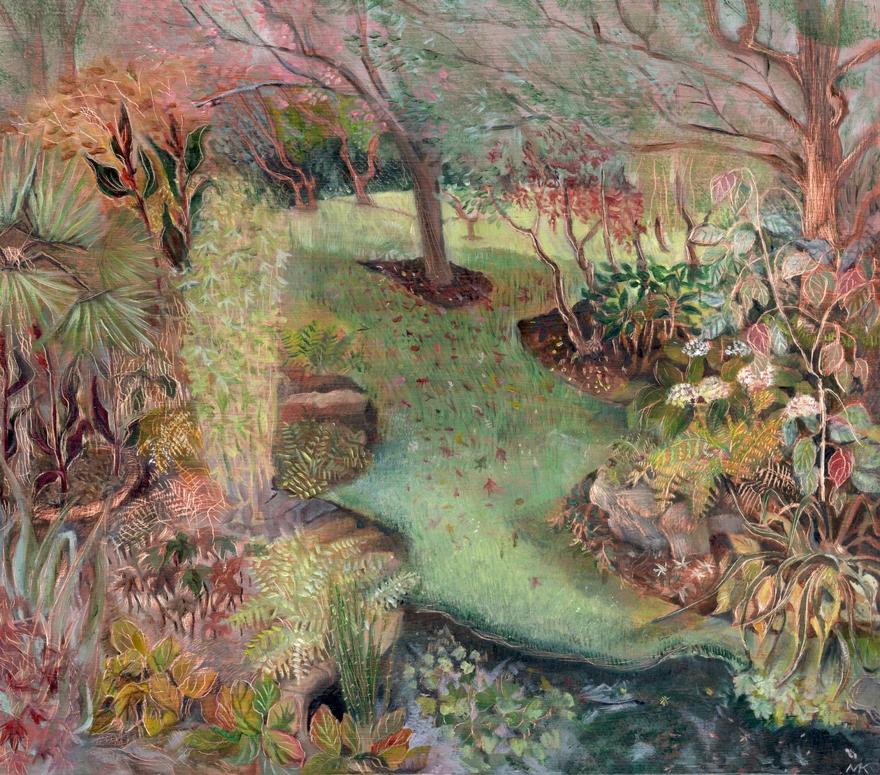 Macgregor Garden, 2003 (gemide yağ) by Mary Kuper