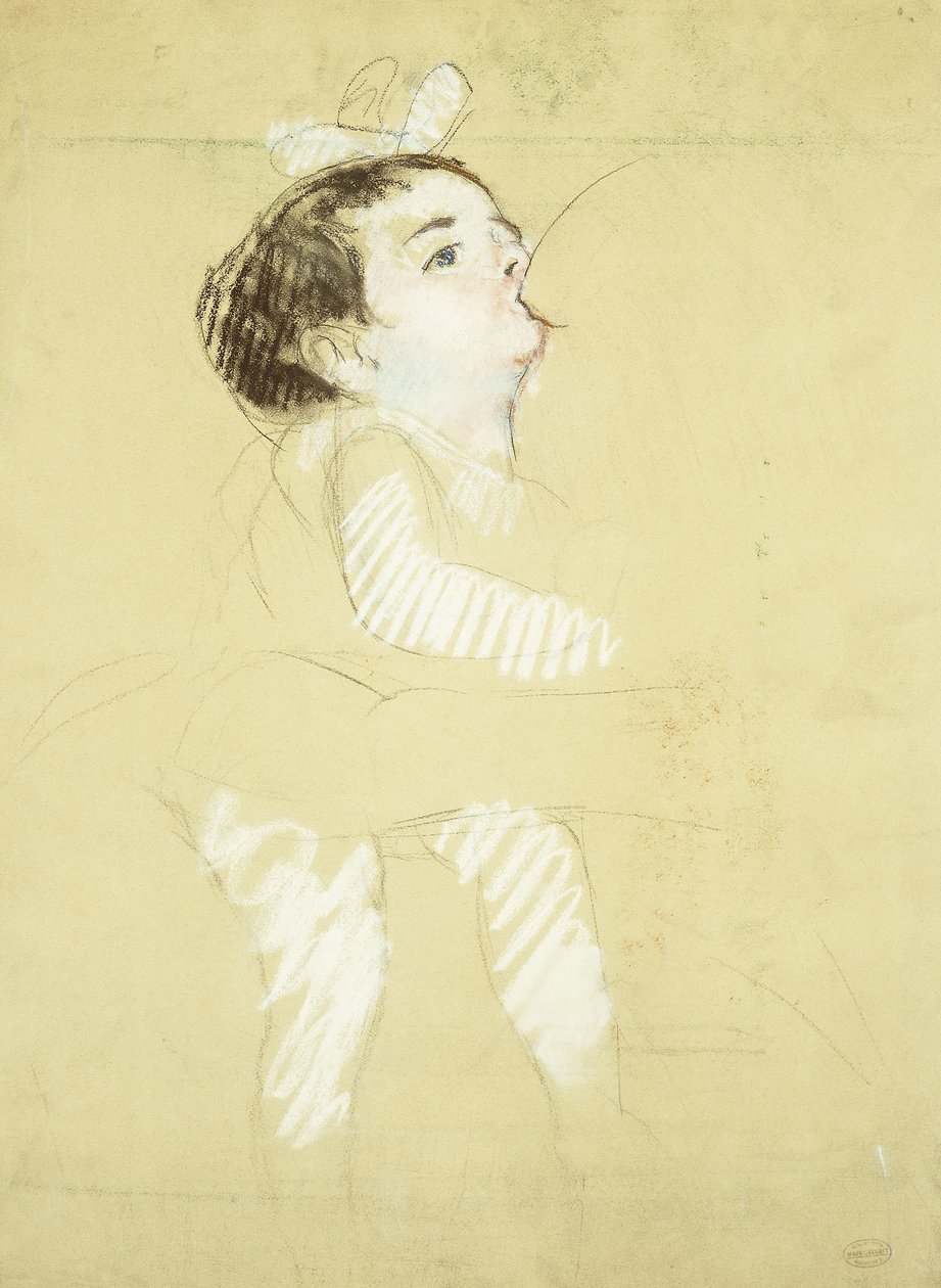 Emziren Bebek; Göğüsteki Çocuk, c.1900 by Mary Cassatt