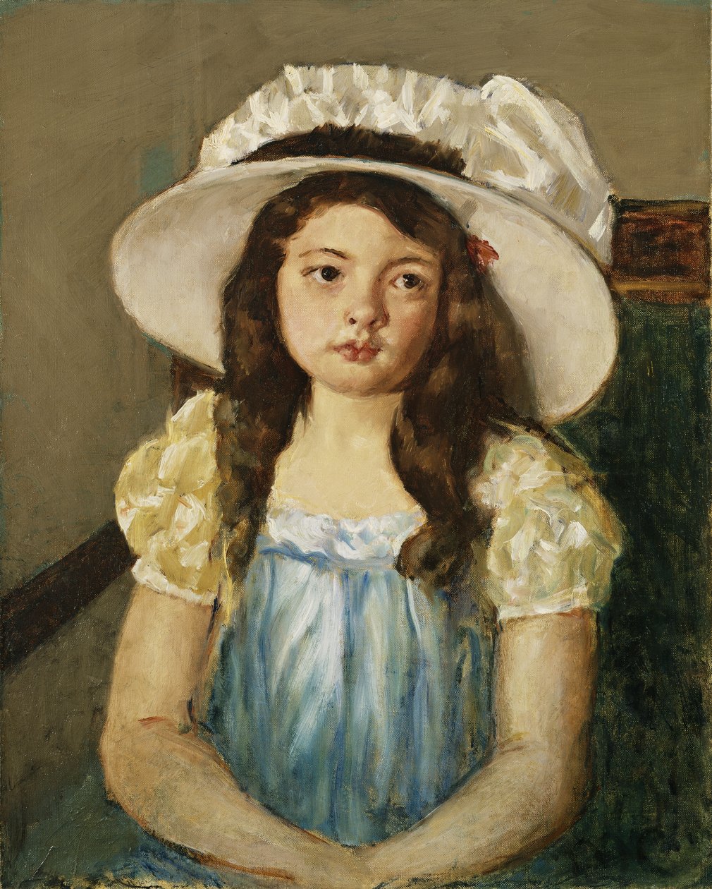 Büyük Beyaz Şapka Takan Françoise, by Mary Cassatt