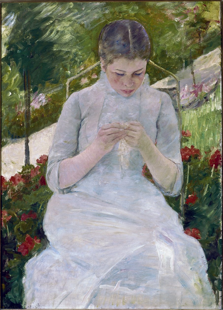 Kadın dikişi (tuval üzerine yağlı boya by Mary Stevenson Cassatt